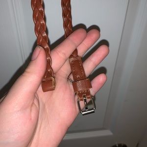 Faux brown leather belt